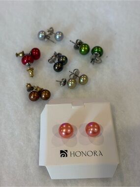 Seven Pairs of Honora Earrings